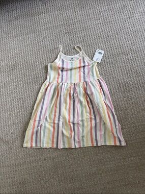 H&M Pastel Rainbow Stripe Spaghetti-Strap Dress 8/10